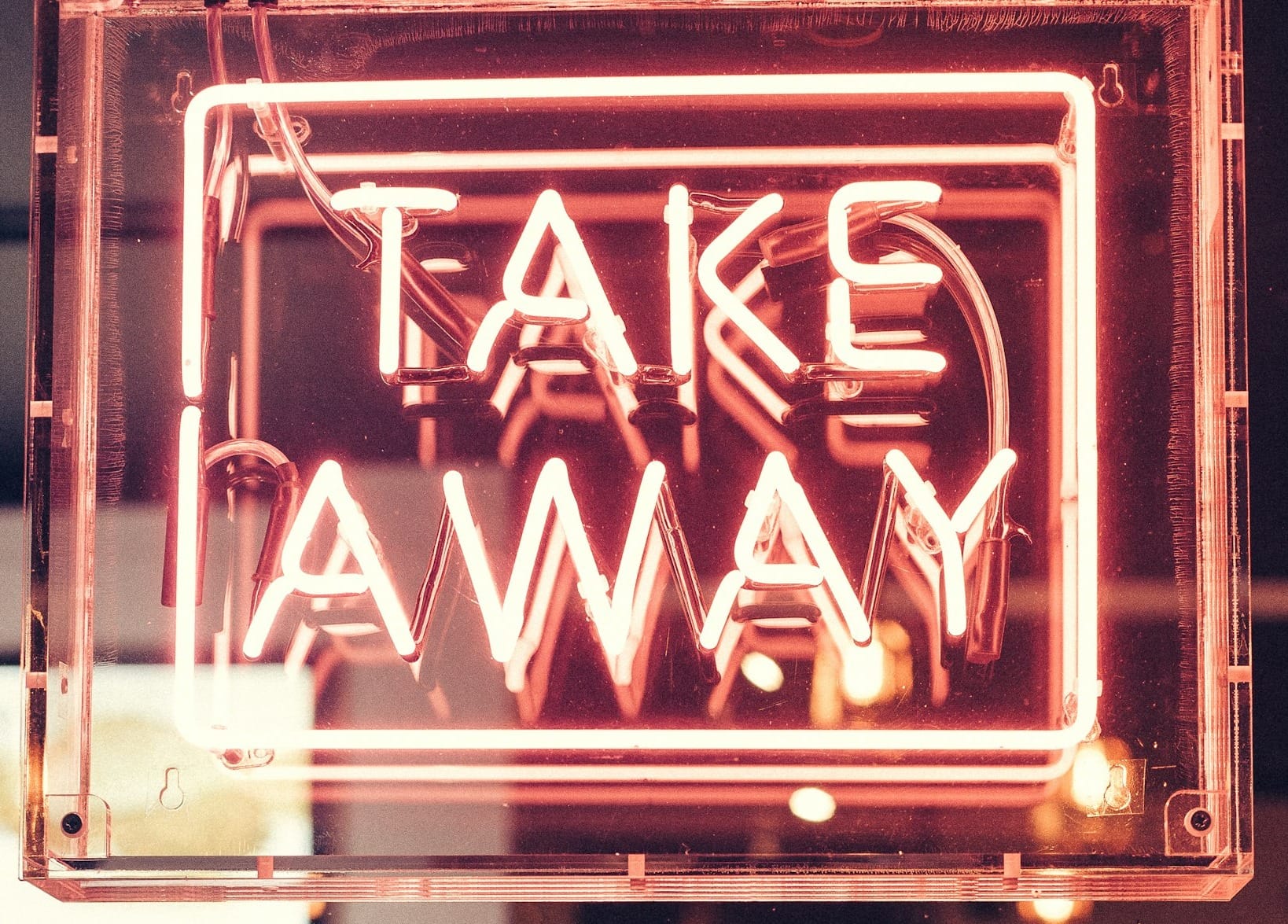 red Take Away neon signage